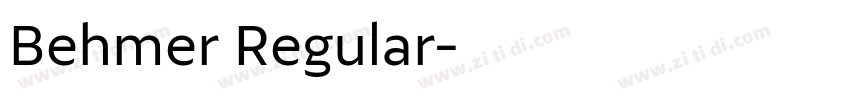 Behmer Regular字体转换